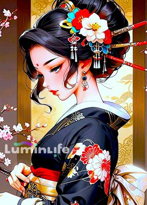 Broderie Diamant 100% Grand -Charme Geisha Broderie Diamant 100% Grand -Charme Geisha