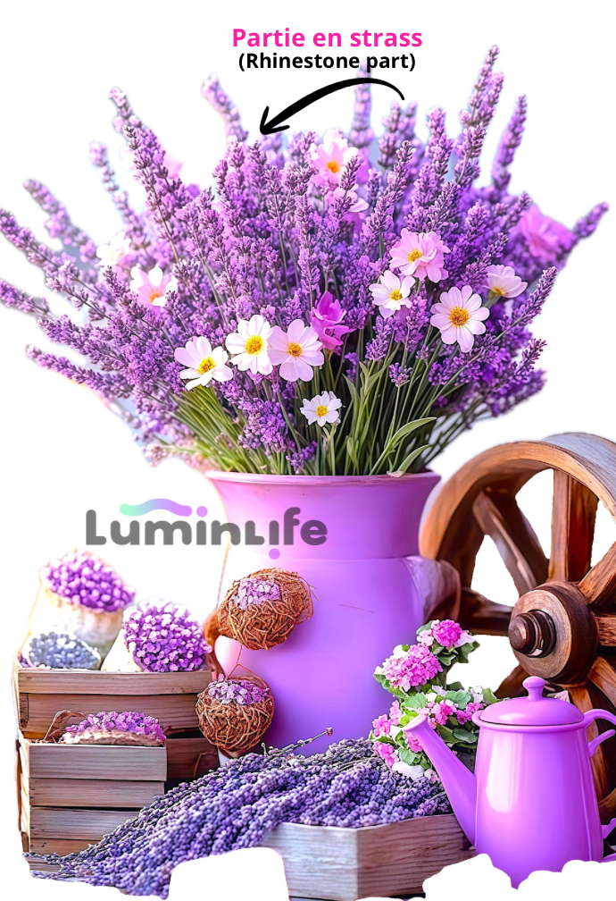 Broderie Diamant 5D - Bouquet de lavande