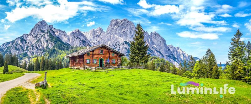 Broderie Diamant 5D -Chalet dans les Alpes