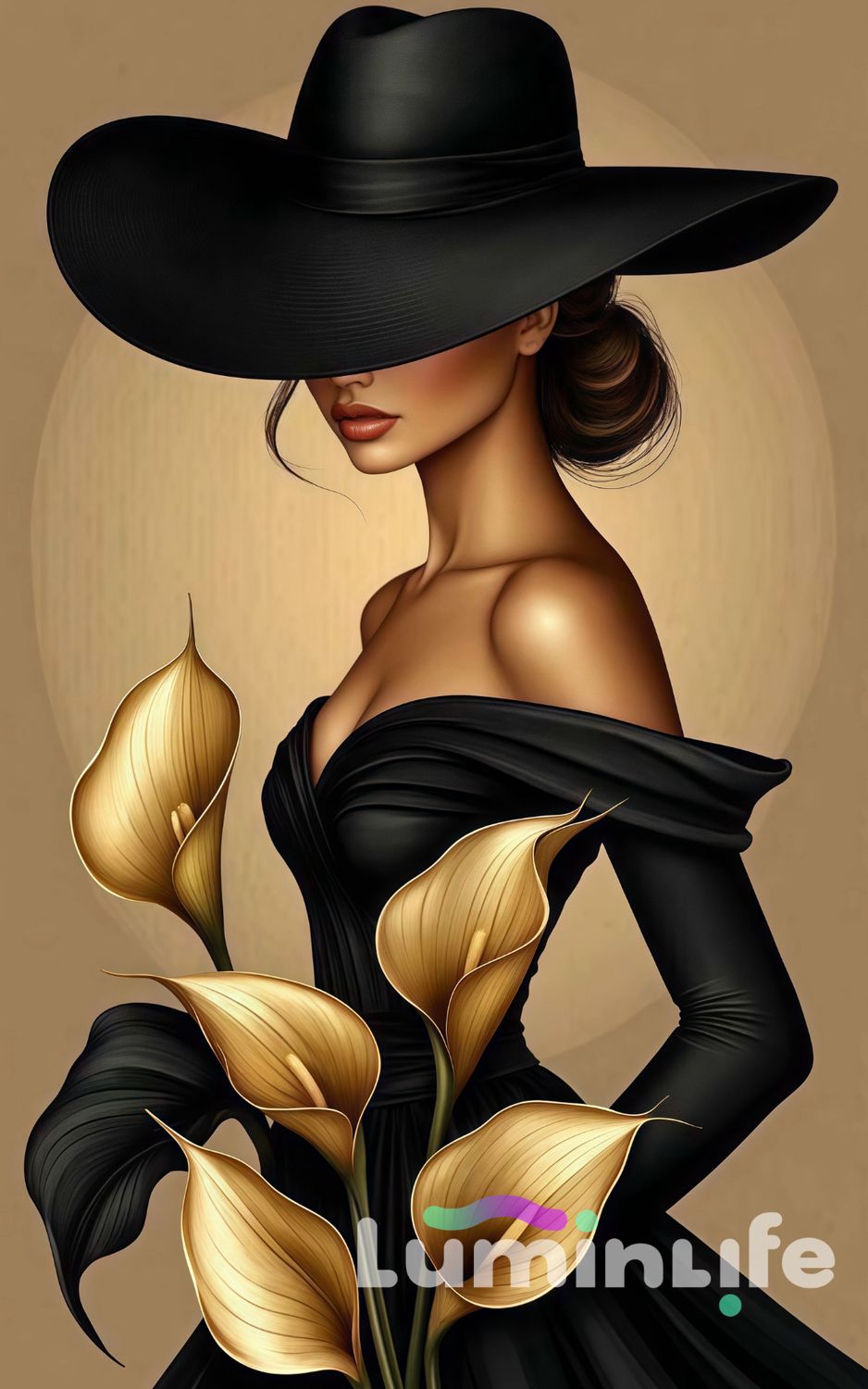 Kit Broderie Diamant - Chapeau noir - WN26 Kit Broderie Diamant - Chapeau noir - WN26