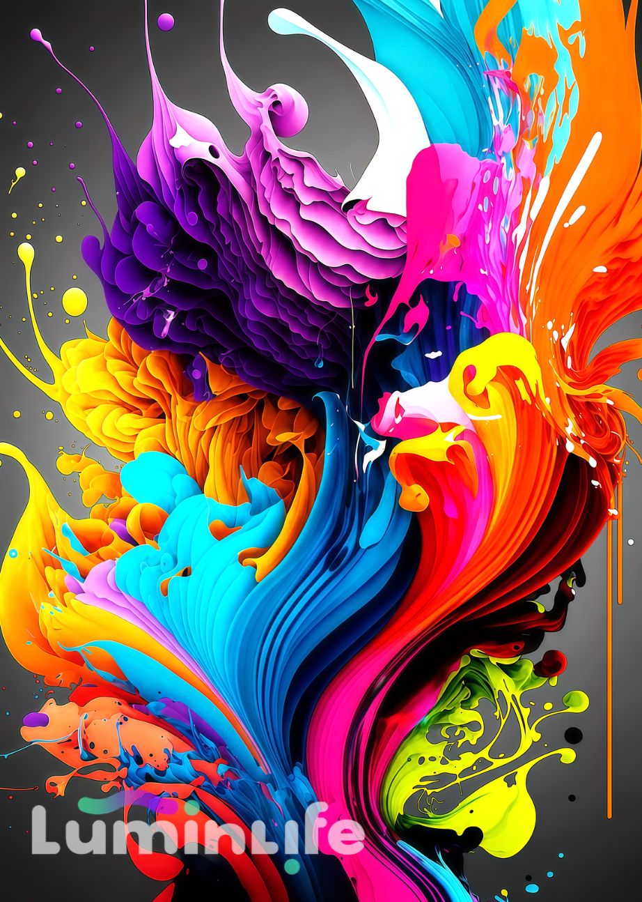 Broderie Diamant 100% Grand - Art abstrait coloré