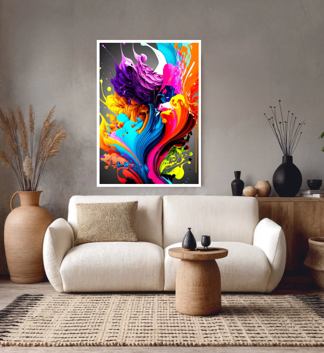 Broderie Diamant 100% Grand - Art abstrait coloré