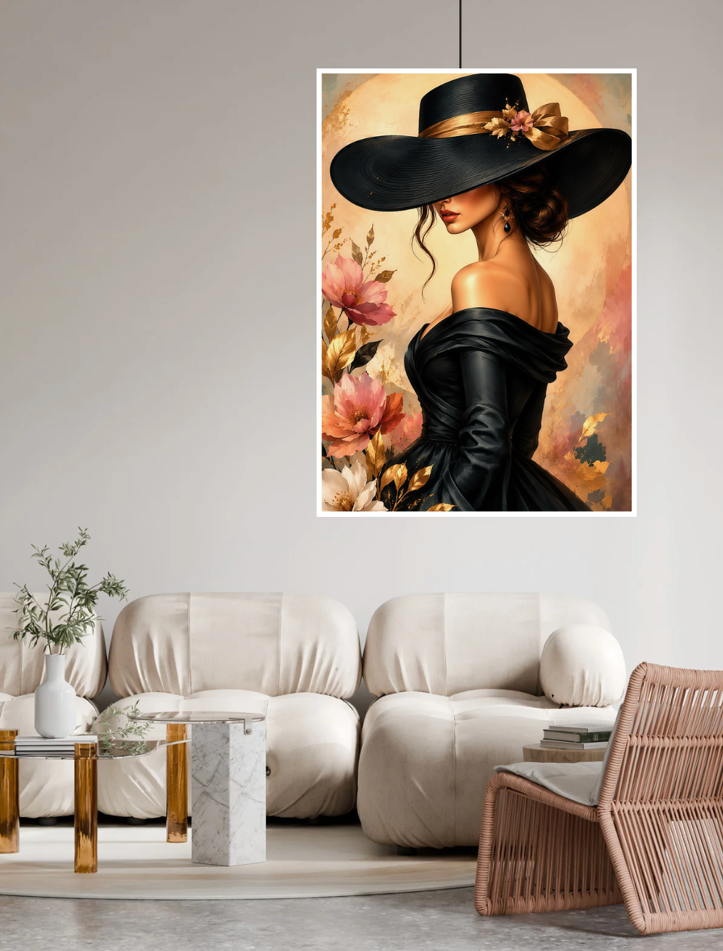 Broderie Diamant 100% Grand - Chapeau noir