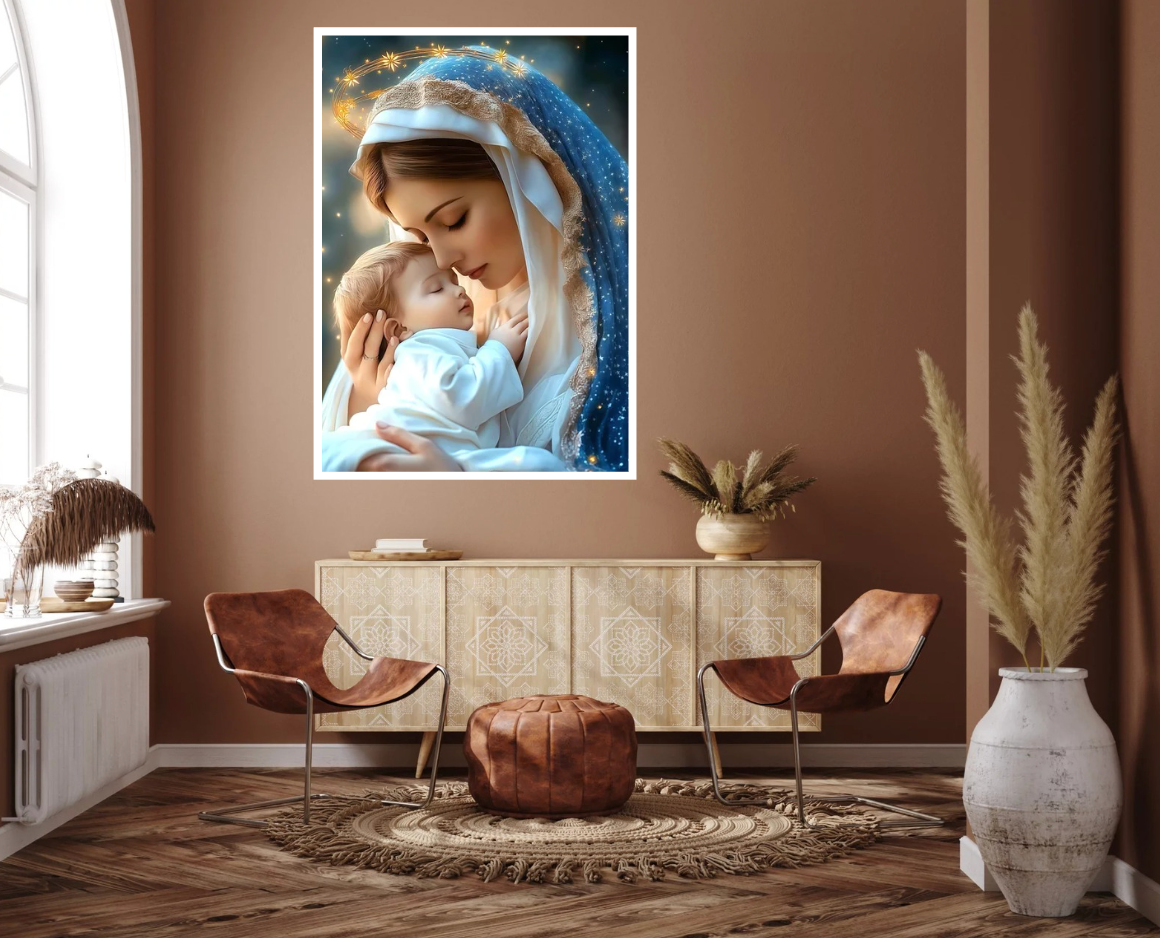 Broderie Diamant 100% Grand - La Vierge Marie