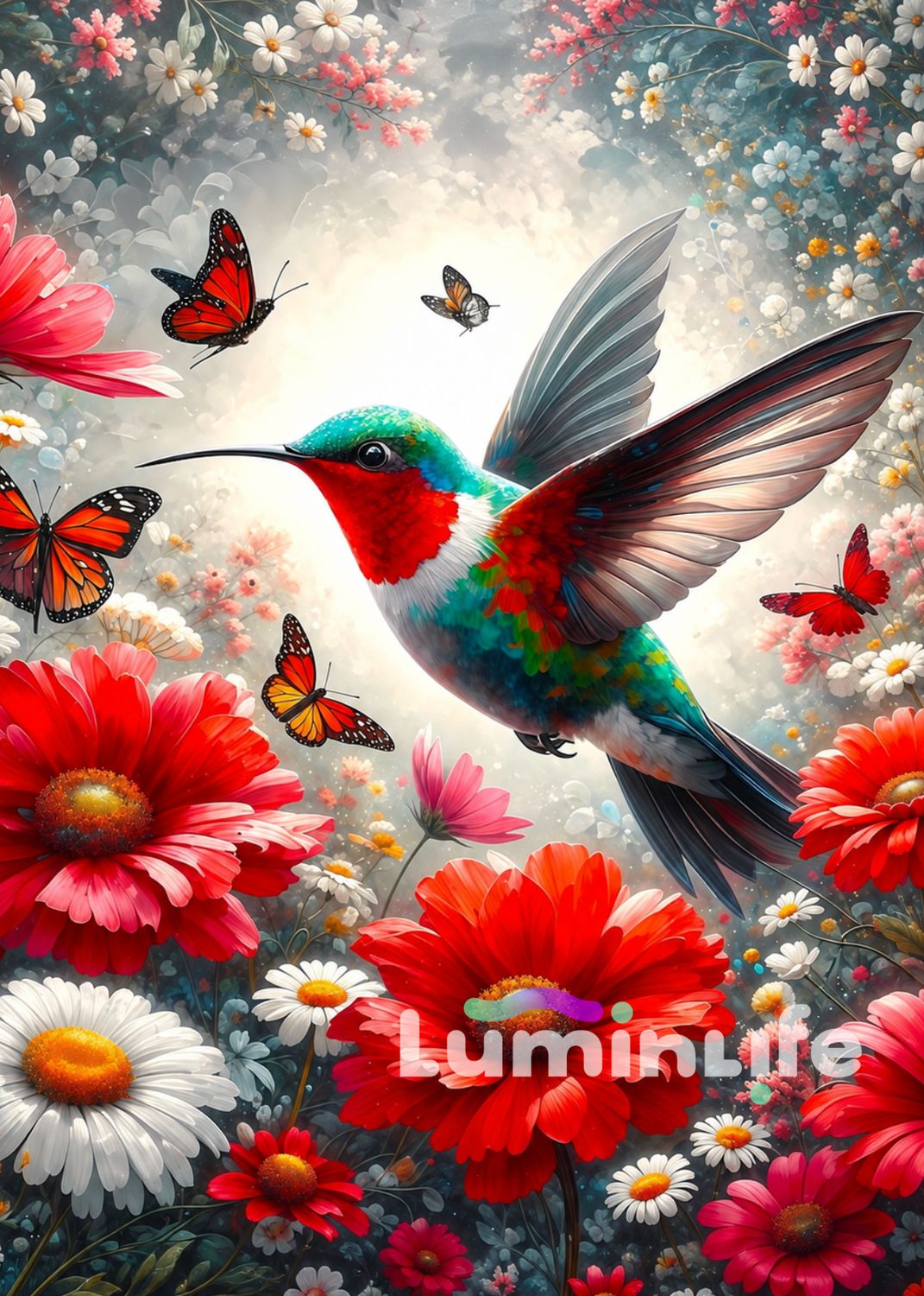 Broderie Diamant 100% Grand - Colibri Broderie Diamant 100% Grand - Colibri