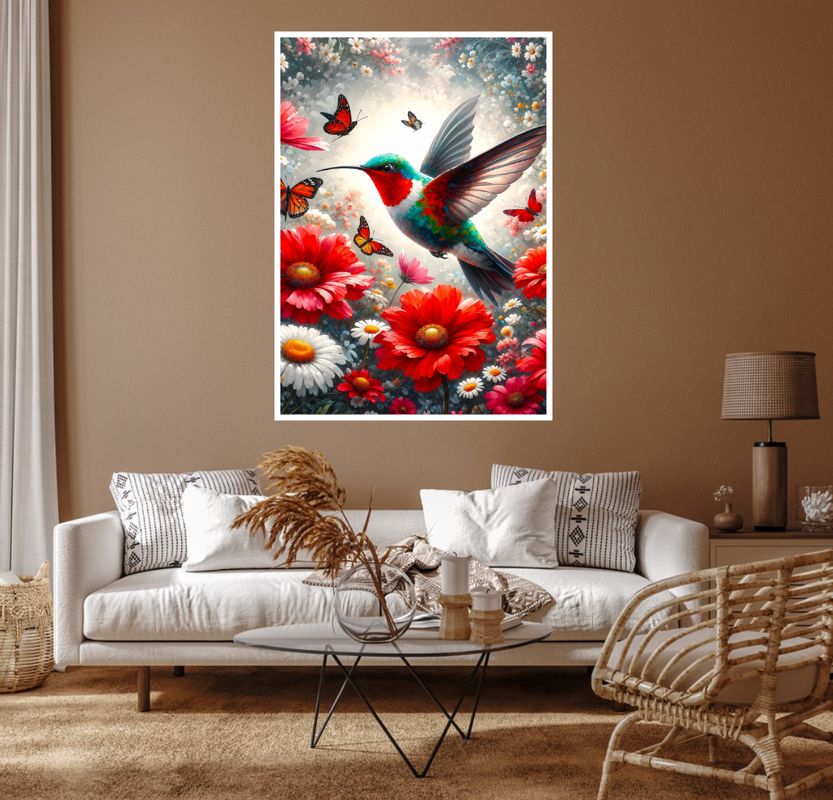 Broderie Diamant 100% Grand - Colibri