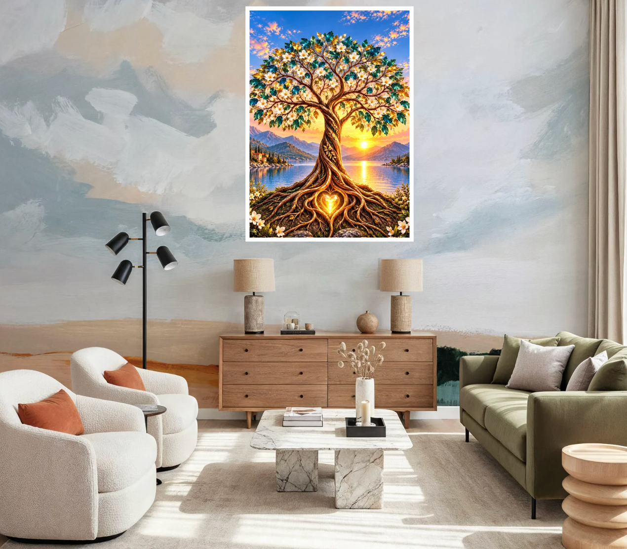 Broderie Diamant 100% Grand - Arbre de vie