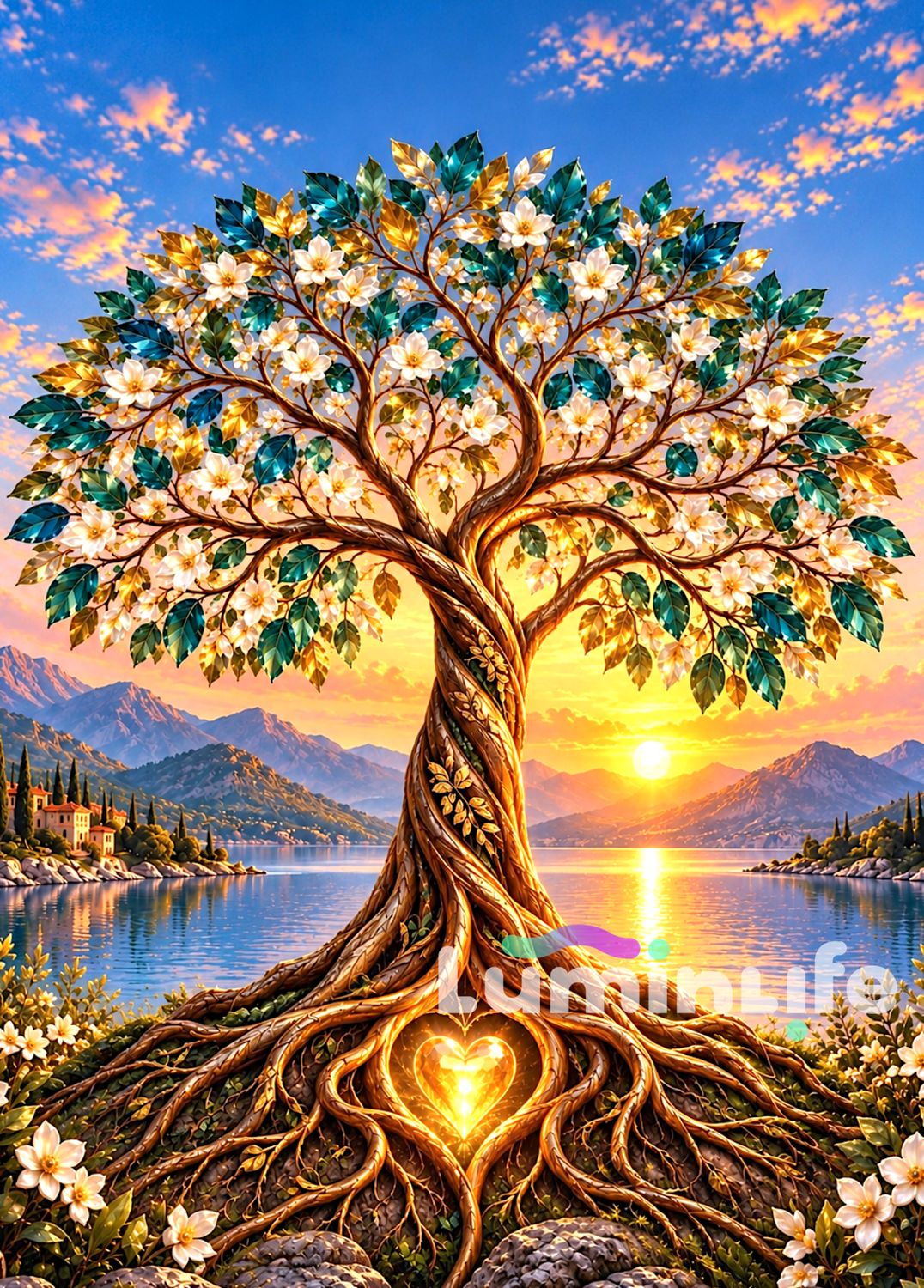 Broderie Diamant 100% Grand - Arbre de vie
