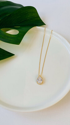 Colar Gota Cristal