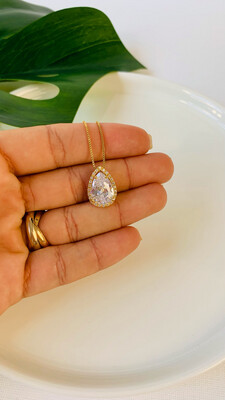 Colar Gota Cristal
