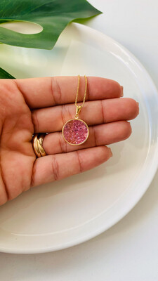 Colar Cápsula Quartzo Rosa
