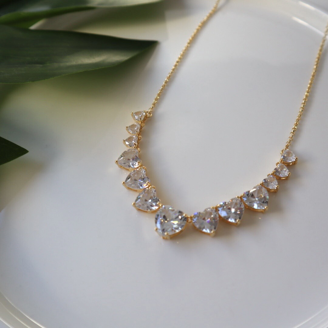Choker Corações de Cristal
