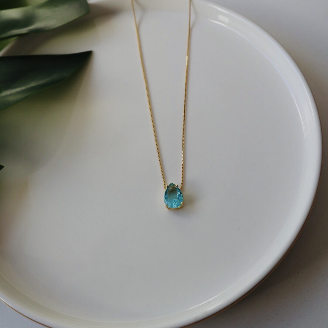 Colar Gota Aqua