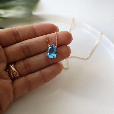 Colar Gota Turquesa