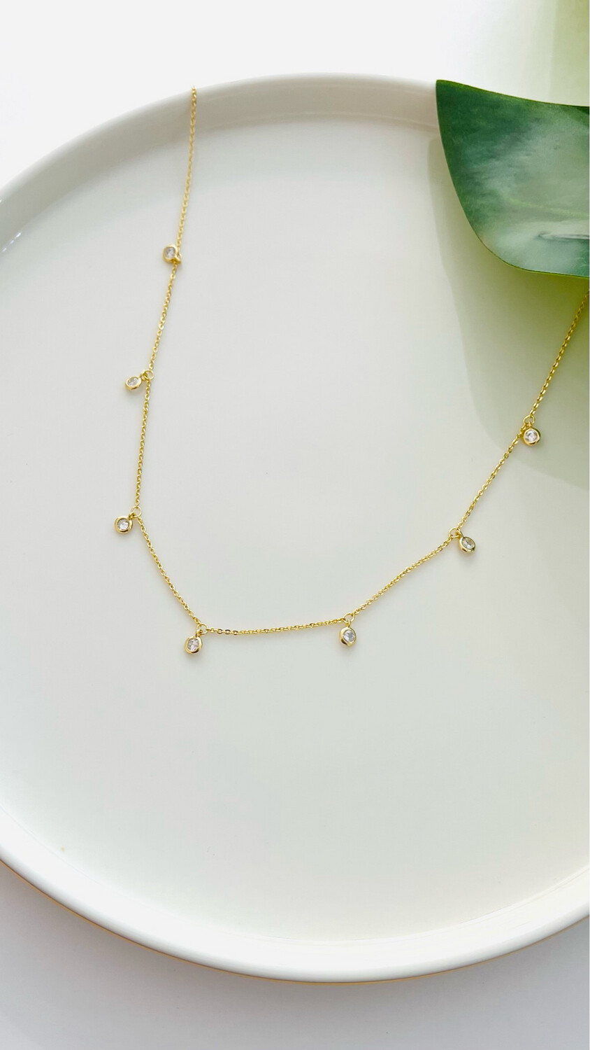 Colar Mini Pontos de Luz Cristal