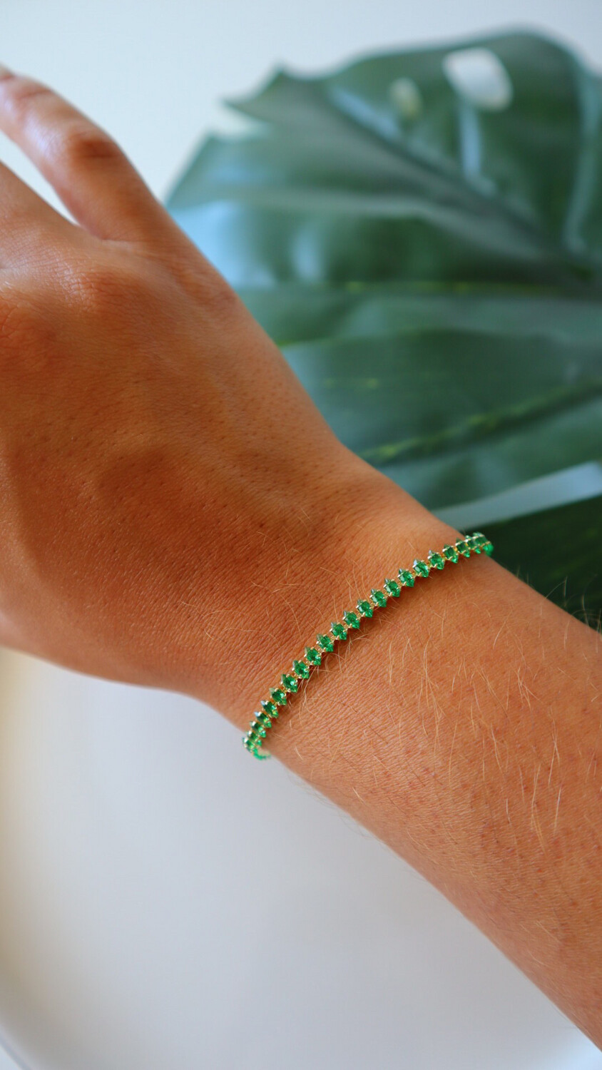 Pulseira Navetes Esmeralda