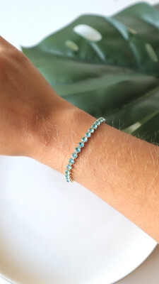 Pulseira Corrente Riviera Turquesa