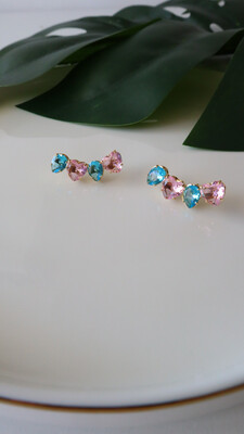 Ear Cuff Coração Gotas