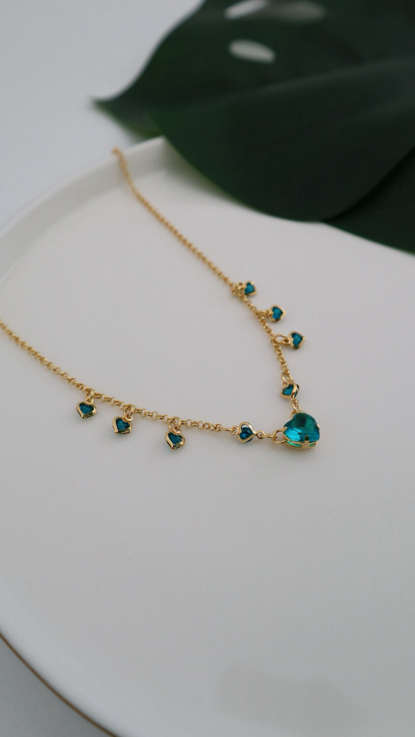 Choker Corações Turmalina