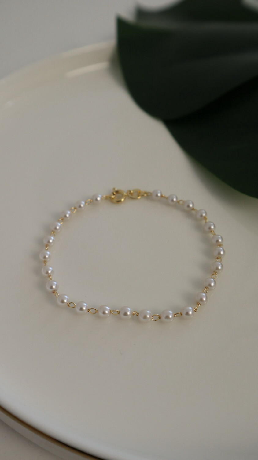 Pulseira Delicada Pérolas