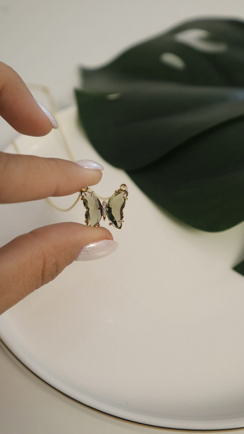 Colar Borboleta Citrino