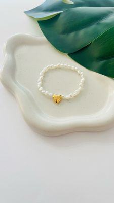 Pulseira Coração Pérola