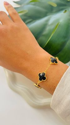 Pulseira Flor Ônix