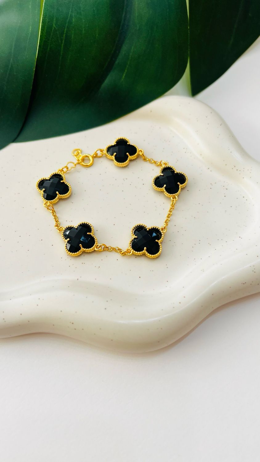 Pulseira Flor Ônix