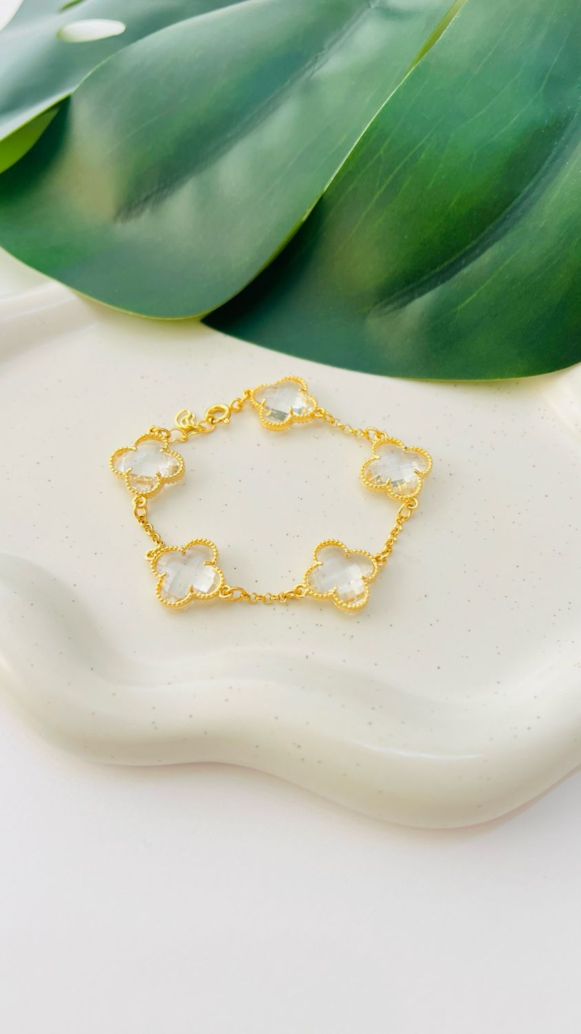 Pulseira Flor Cristal