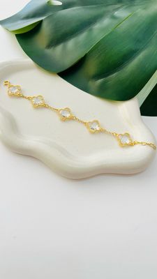 Pulseira Flor Cristal
