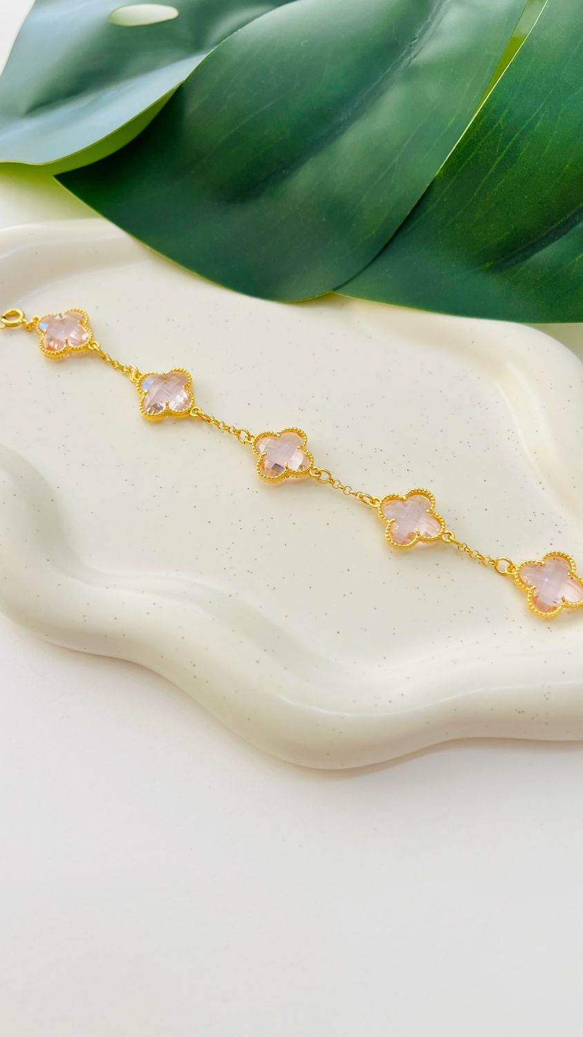 Pulseira Flor Quartzo