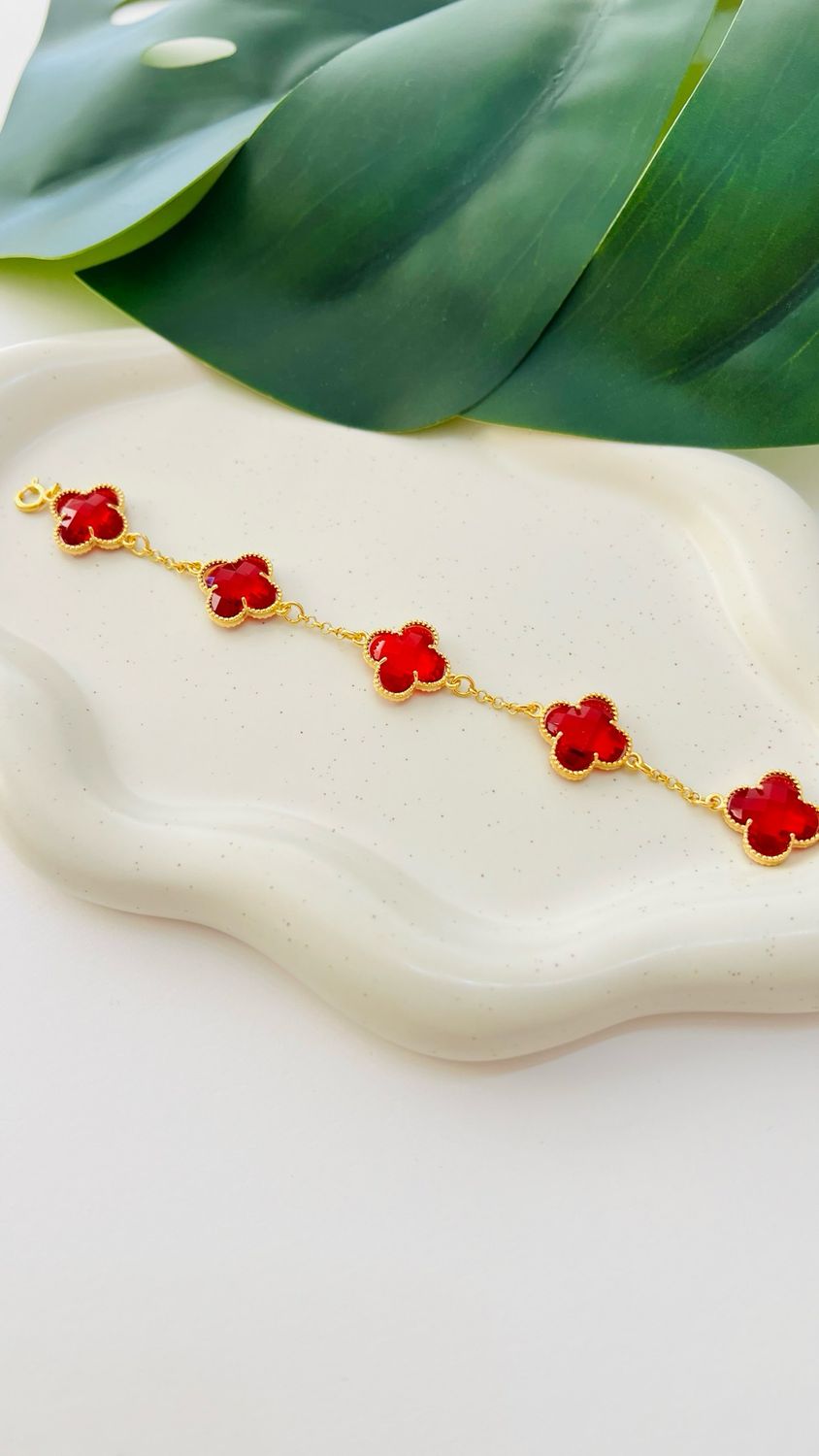 Pulseira Flor Rubi