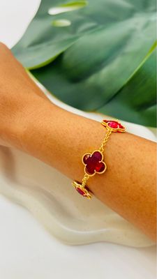 Pulseira Flor Rubi