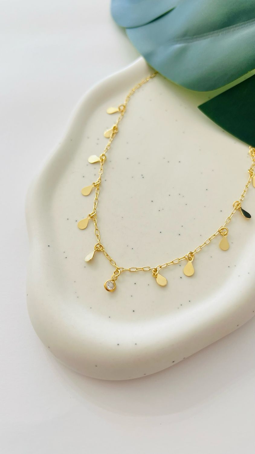 Choker Gotas Ponto de Luz