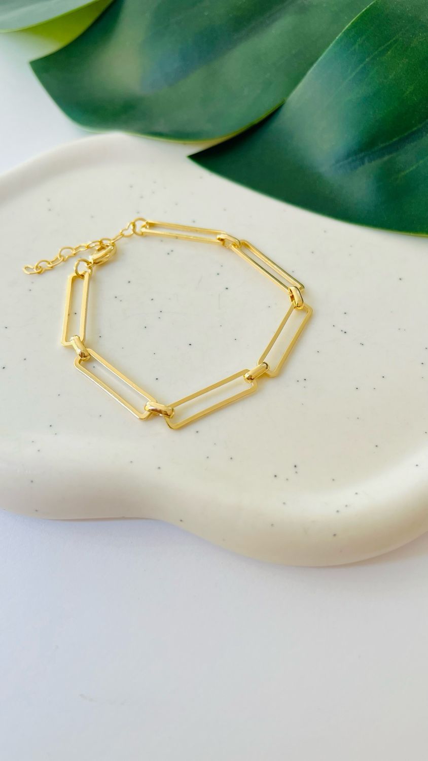 Pulseira Corrente Retangular Delicada