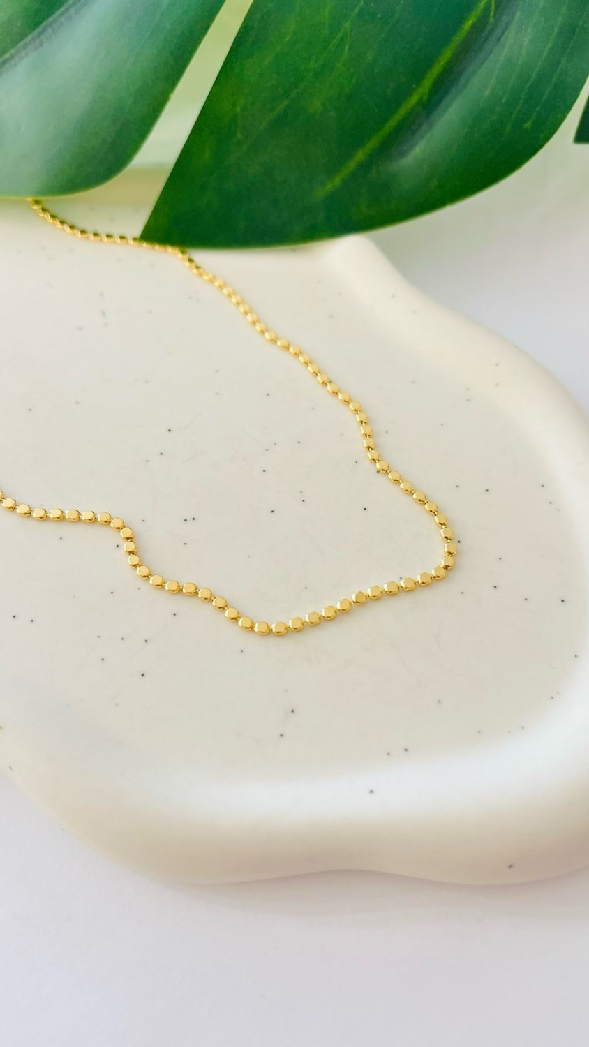 Colar Fio Bolinha Diamantada