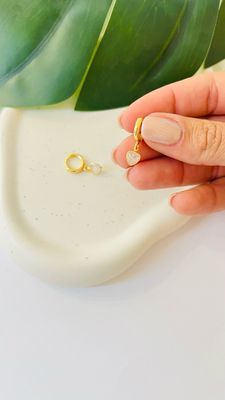 Argolinha Coração Cristal