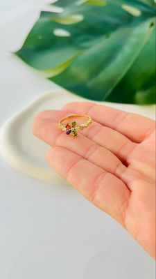 Anel Flor De Cristal
