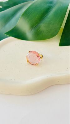 Anel Quartzo Rosa