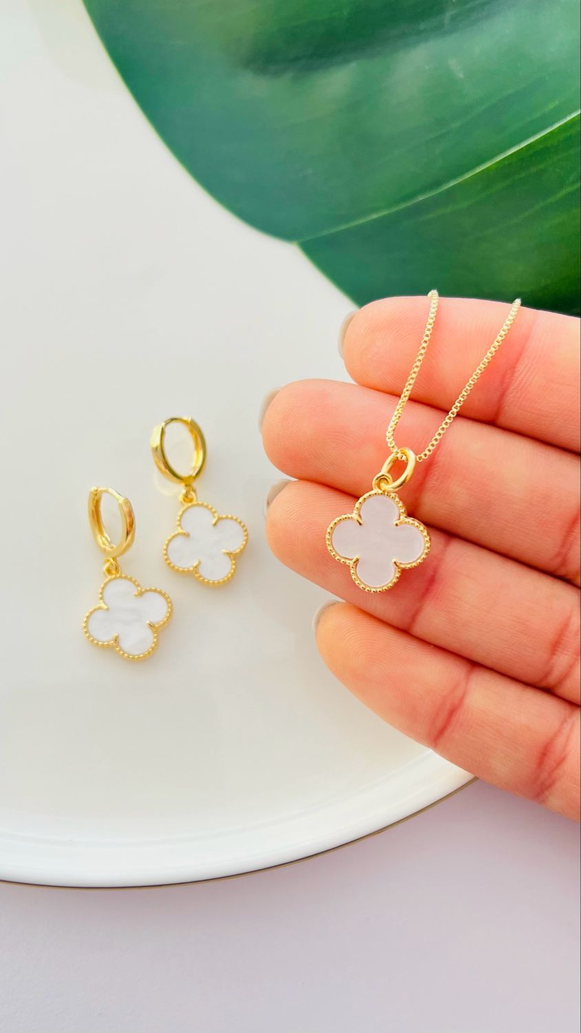 Conjunto Flor Madrepérola