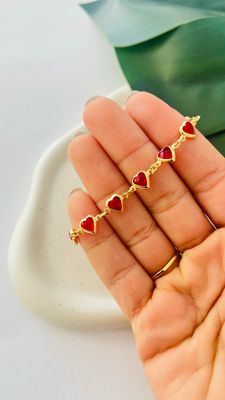 Pulseira Coração Rubi