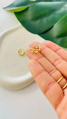 Mini Argolinha Corações Vazados