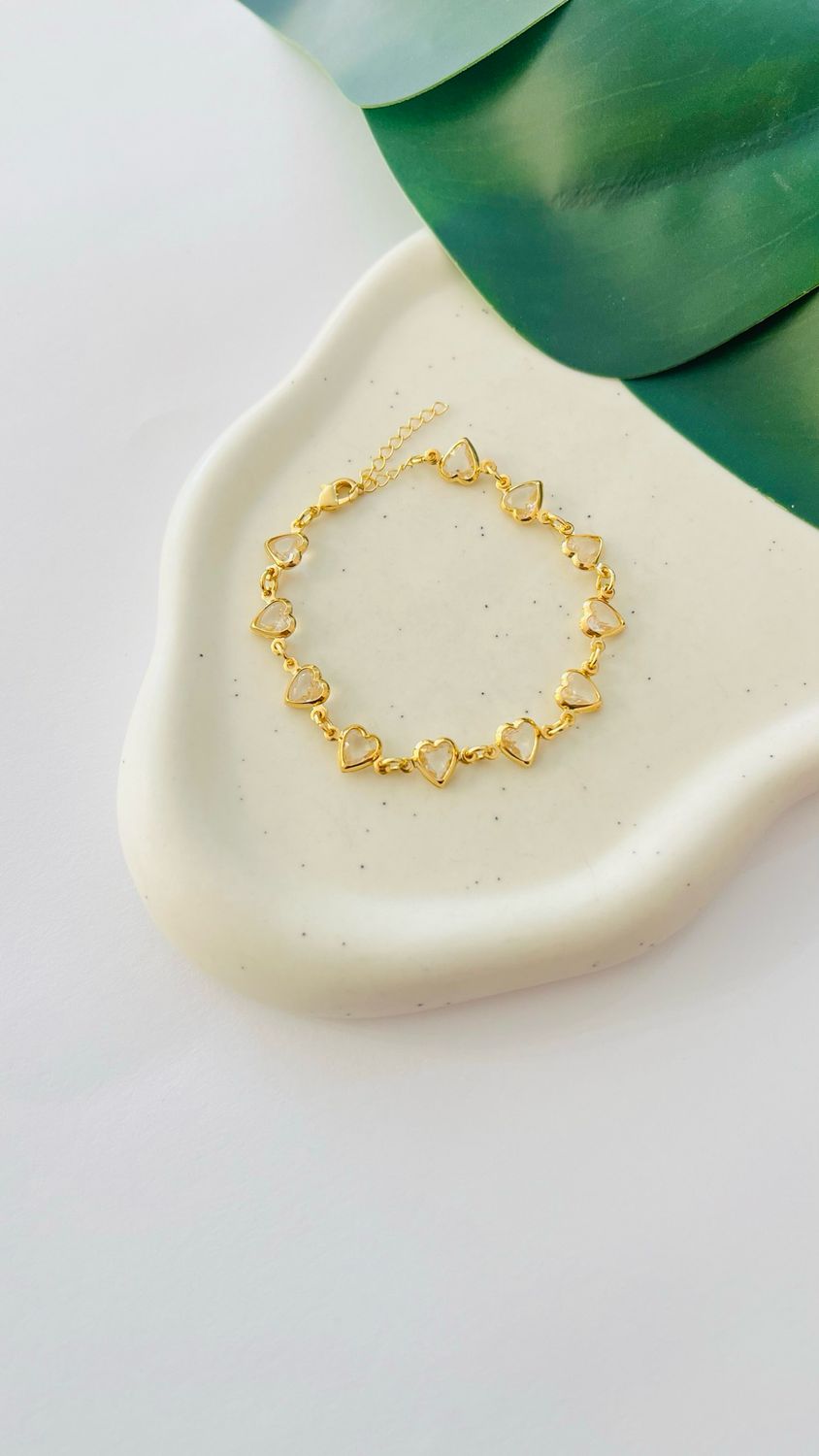 Pulseira Coração Cristal