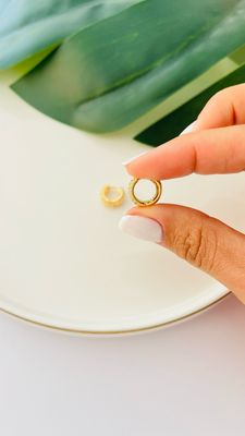 Mini Argola 3 Fileiras Cristal