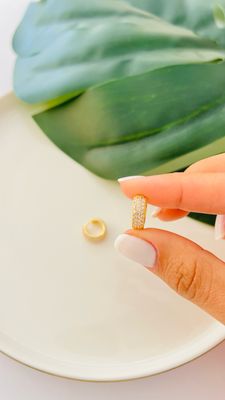 Argola 3 Fileiras Cristal