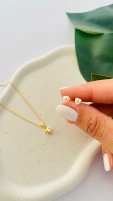 Conjunto Delicado Coração Pérola