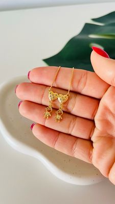Colar Coração Cravejado 2 Meninos