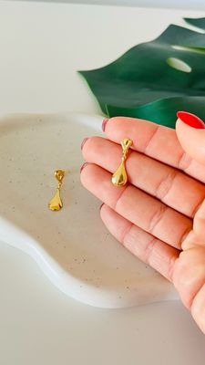 Brinco Delicado Gota Dourada