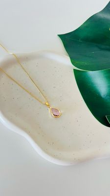 Gargantilha Gota Quartzo