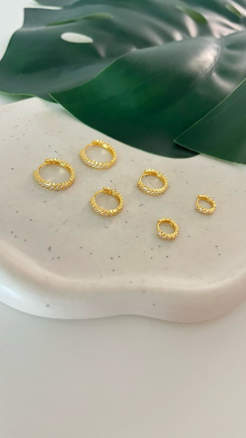 Kit Argolinhas 1 Fileira Cristal